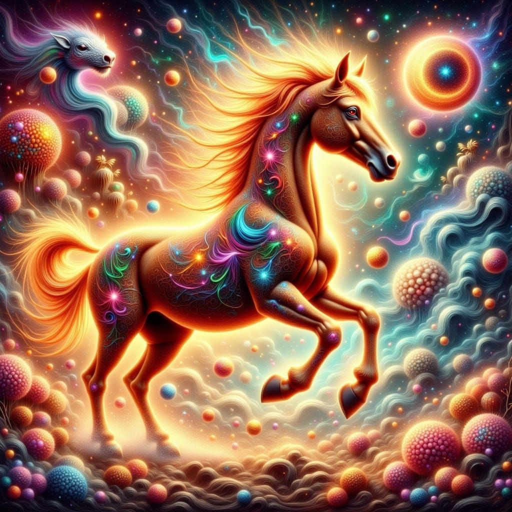 Majestic Fire-Yin-Horse Embodies Chinese Zodiac Elements