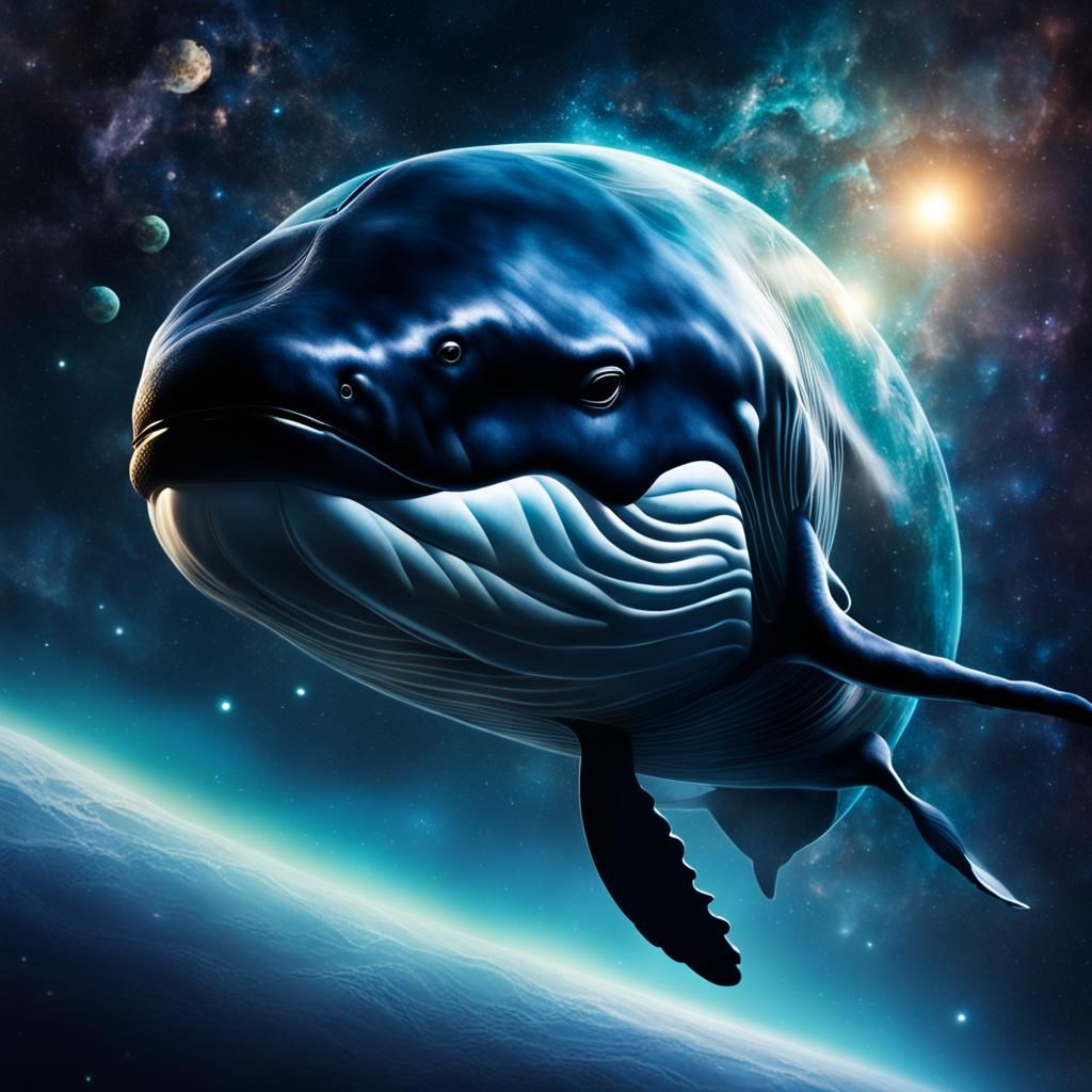Whale Soaring Through Space: Sci-Fi Photography