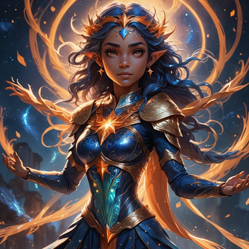 Enchanting Star Elf with Ethereal Glow