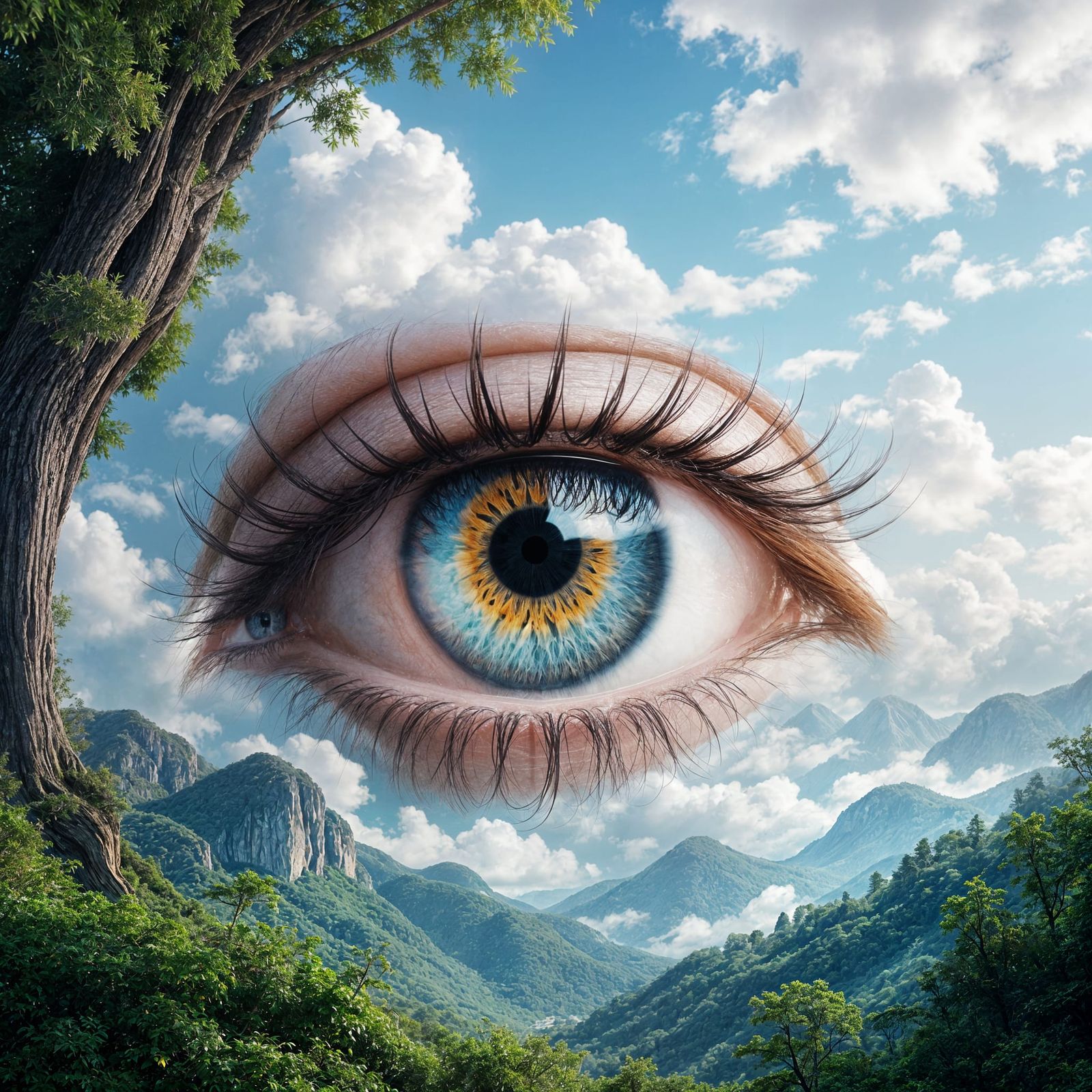 Eye Witnessing a Beautiful Vista From Within