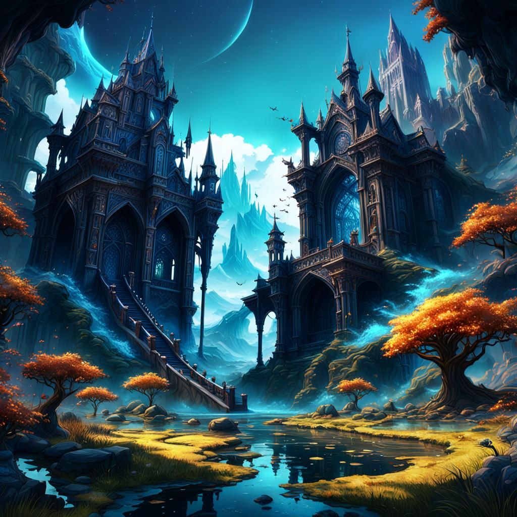 Fantastical Word Art in Deep Color