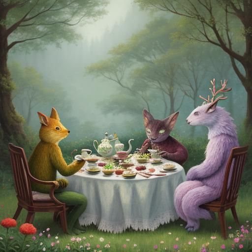 Enchanted Forest Tea Party with Floral Decor