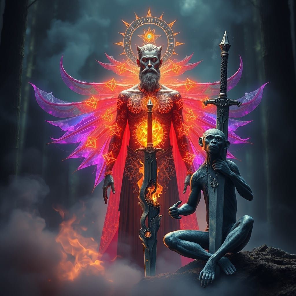 Ethereal Realm: Celestial Being and Shadow Self Guardians