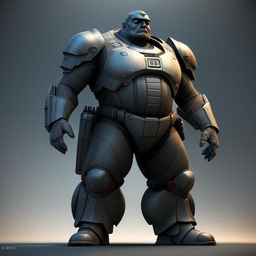 Fat Aydin in Futuristic Cityscape: 3D Digital Art