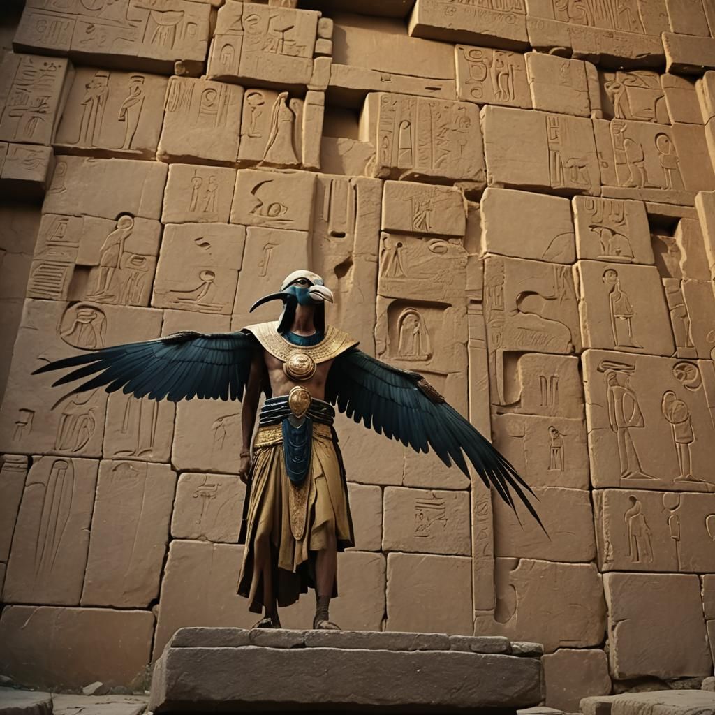 Thoth's Mystical Transformation Beside Pandora