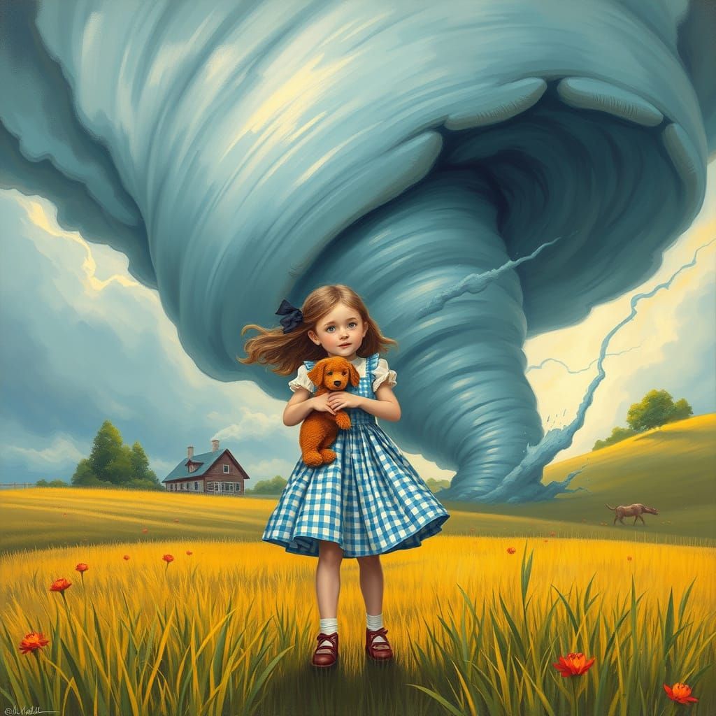 Young Girl Transported to Enchanted Land of Oz