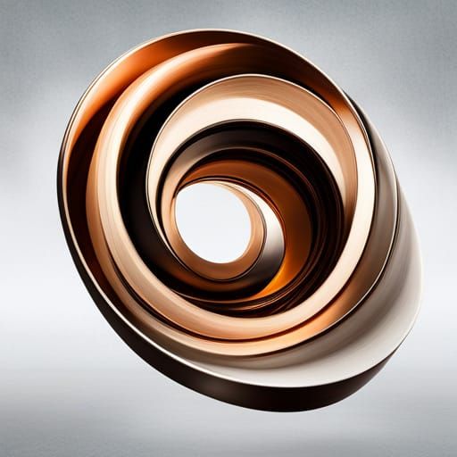 Möbius Strip in Escher Style with Quantum Entanglement