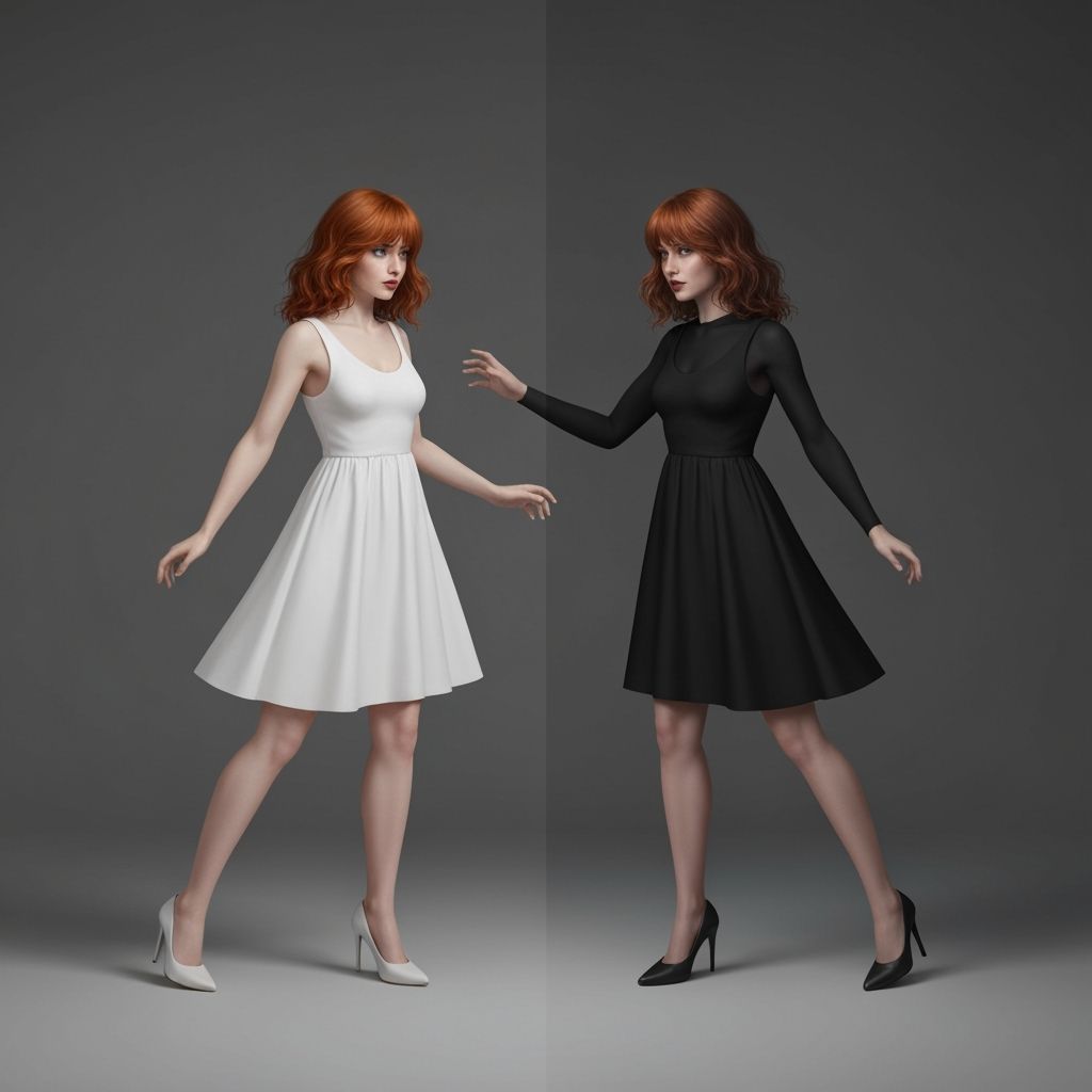 Woman Battles Her Doppelganger in Fantasy Concept Art