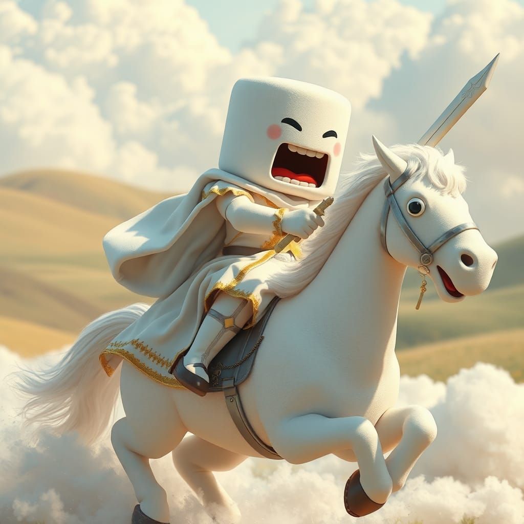 Marshmallow Warrior Charges into Fantastical Battle