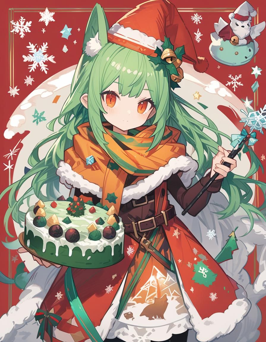 Magical Christmas Witch in a Black Forest Wonderland