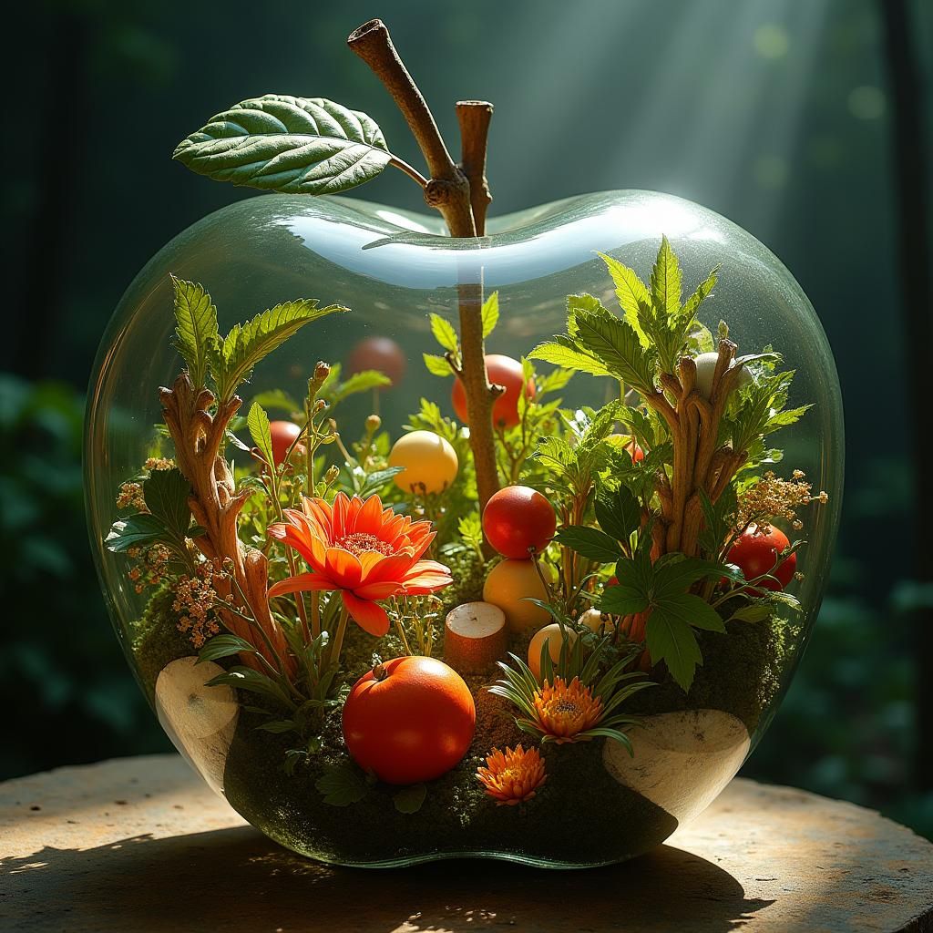 Garden of Eden in Glass Apple: Surreal Hyperrealism
