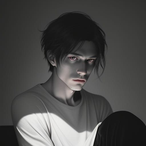 Monochromatic Portrait in Cinematic Lighting