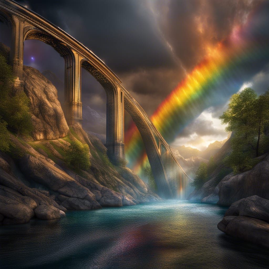 Burning Rainbow Bridge Between Worlds