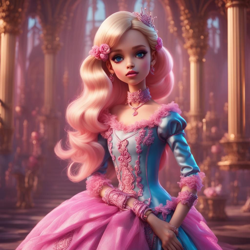 Girly Boy as Barbie: Detailed Fantasy Concept Art