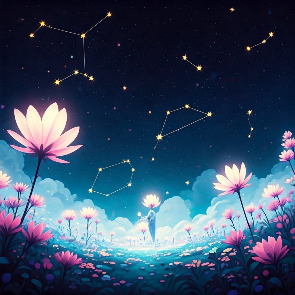 Celestial Dreamscape in Vibrant Colors