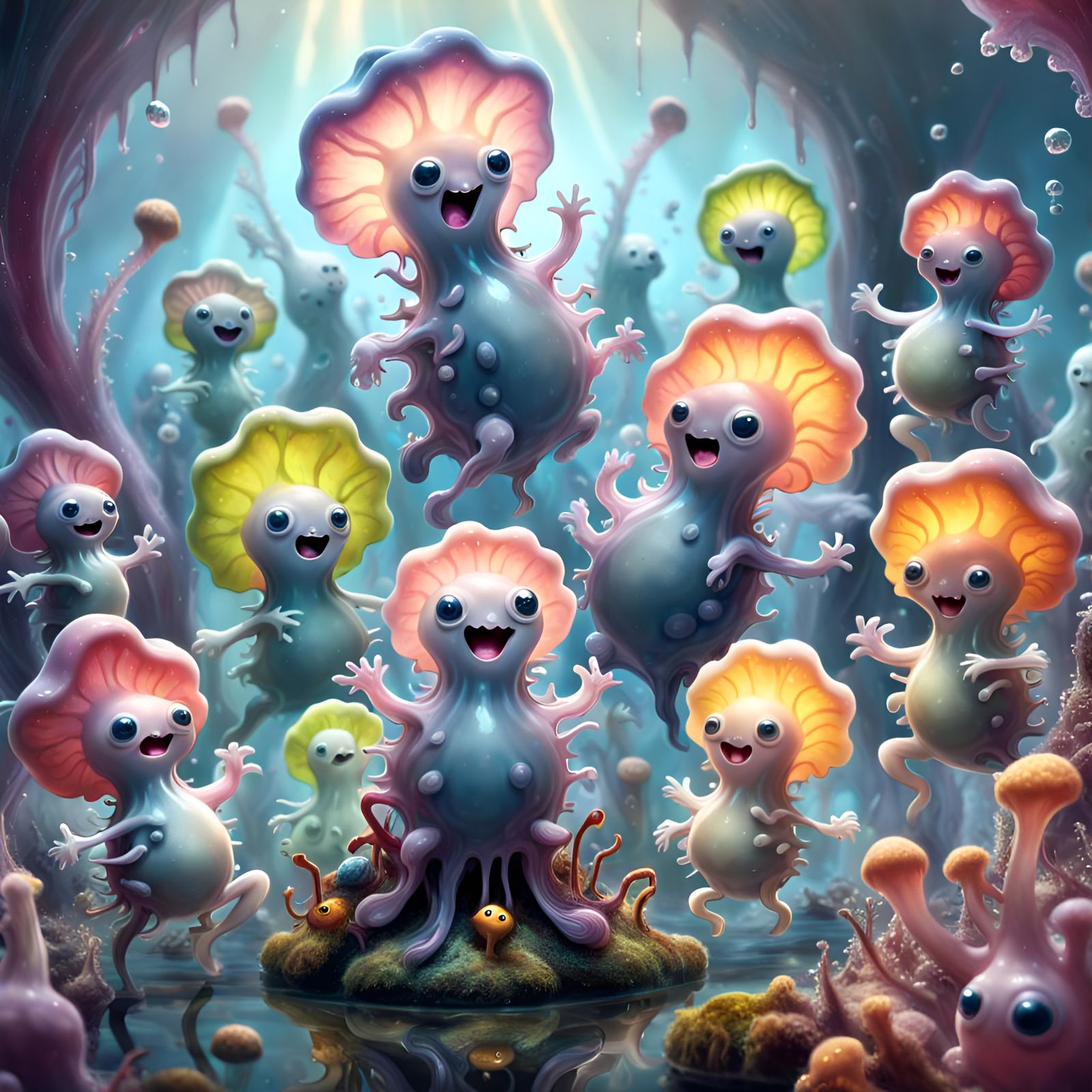 Amoeba Dance Party in a Microscopic Wonderland