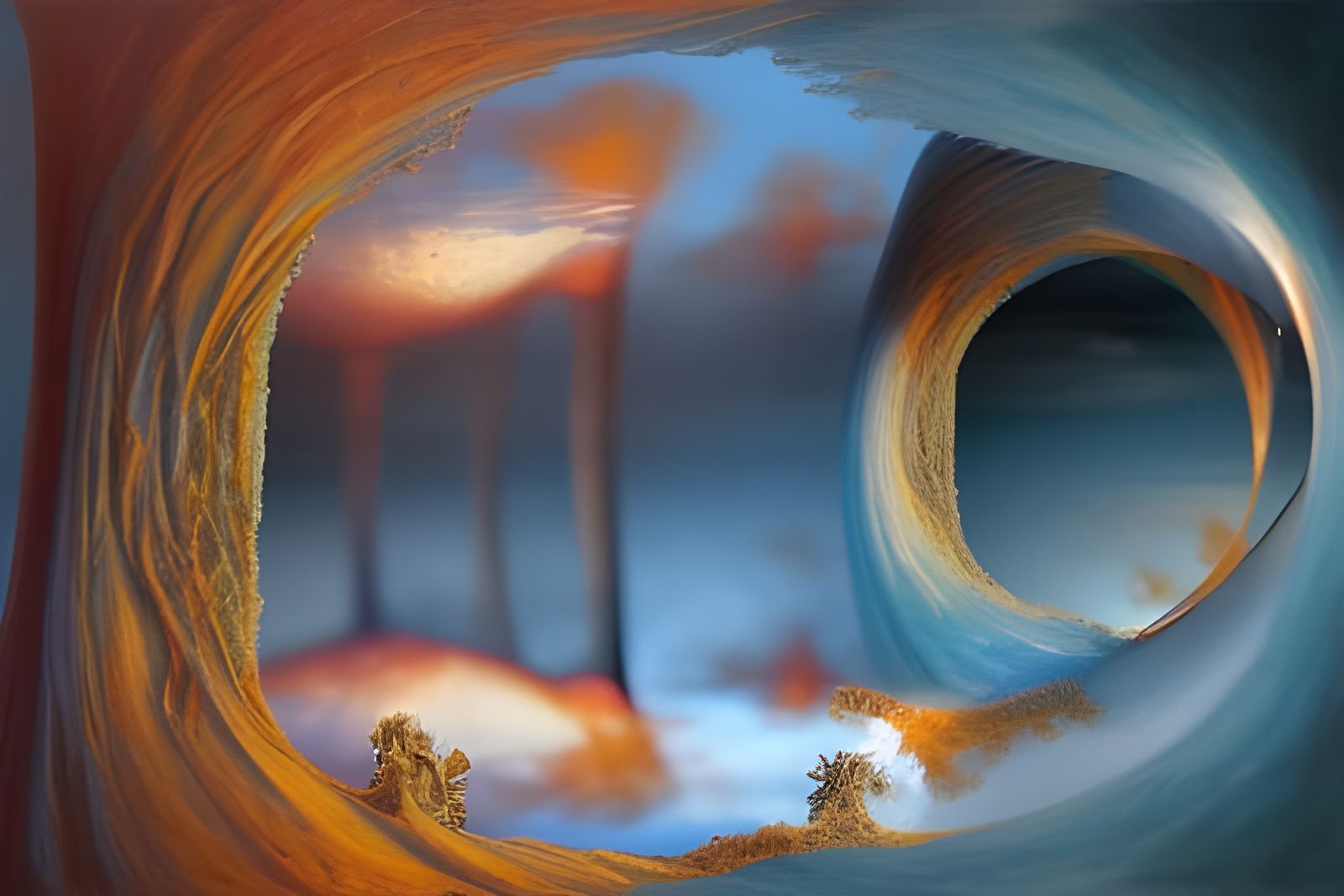 Fantastical Landscape of Fire and Dreams