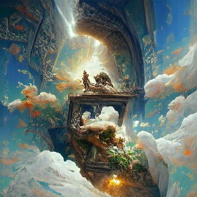 Heavens Portal: Ornate Digital Renaissance Illustration