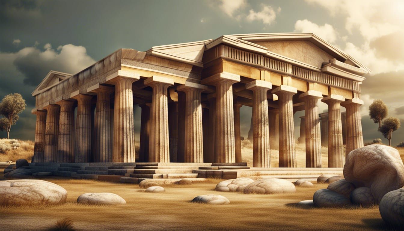 Classical Ancient Greek Temples Architecture