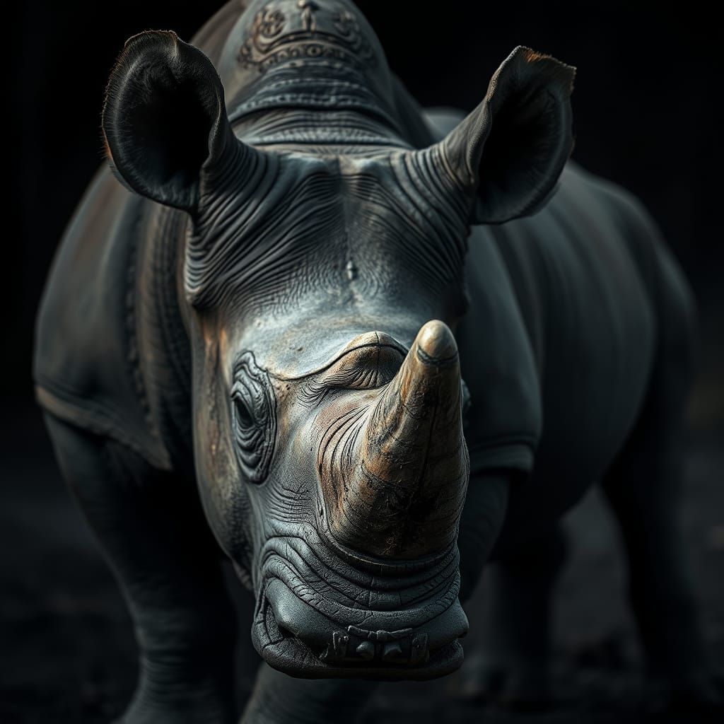 Hyperrealistic Rhino in High Definition
