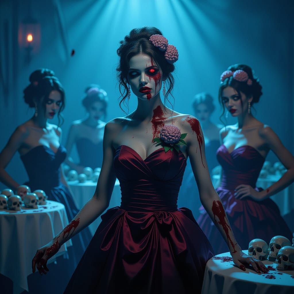 Surreal Zombie Prom Night with Dripping Flesh