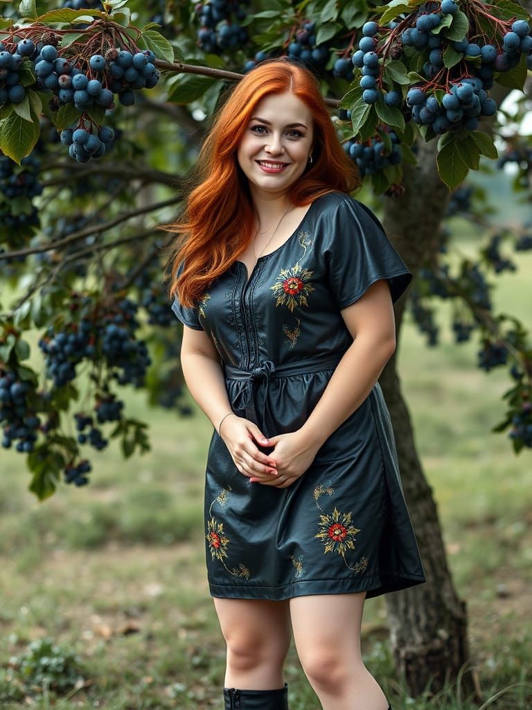 Psychedelic Beauty Under Blueberry Tree