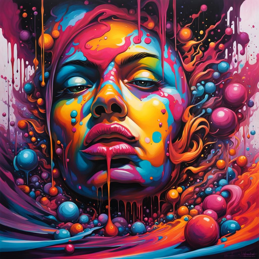 Graffiti Art Illustration of the Theseus Paradox