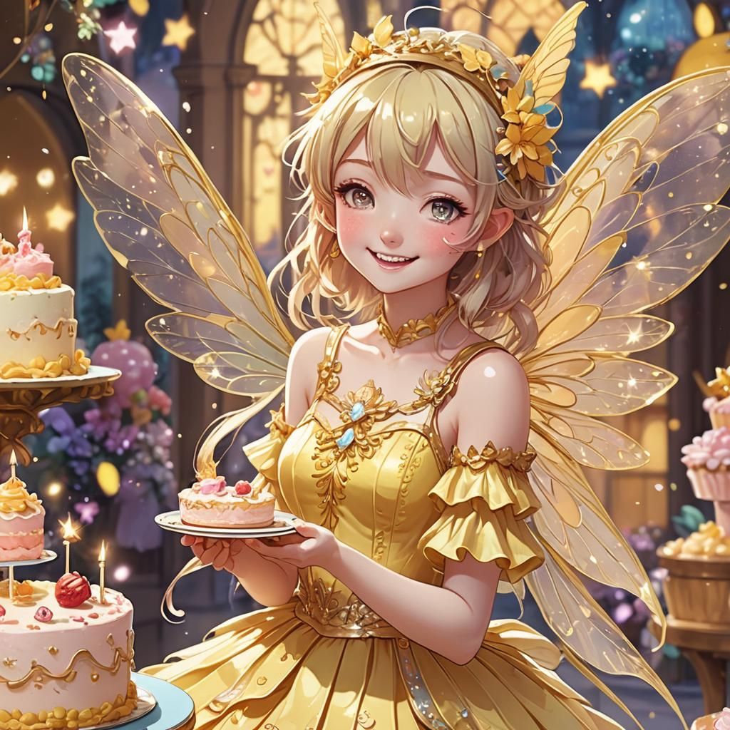 Cute Anime Fairy at Kingdom Party in Moe Style