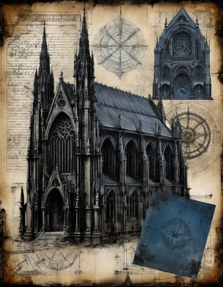 Gothic Girl Art on Victorian Scrapbook Paper