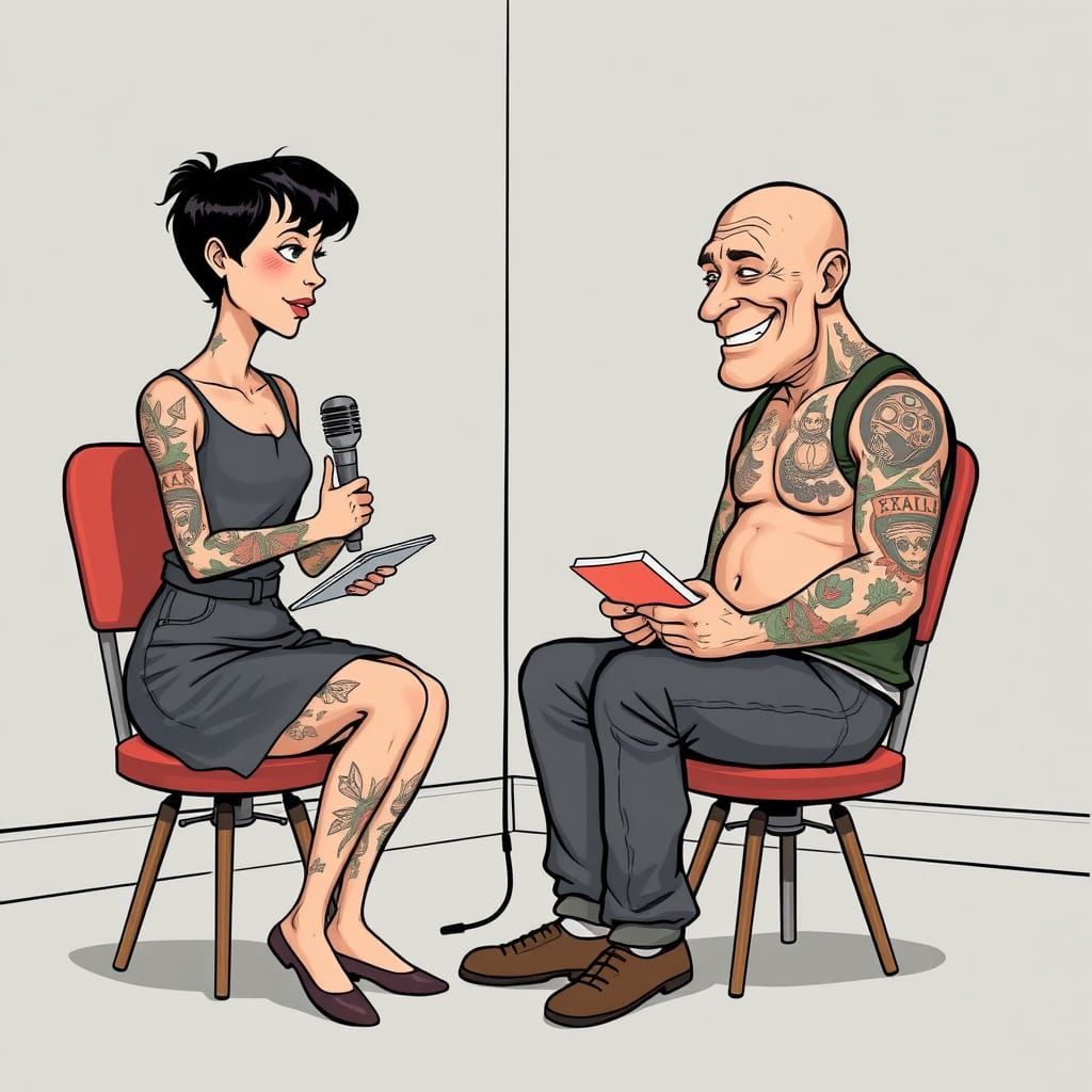Journalist Interviews Tattooed Criminal: Gonzo Comic Art