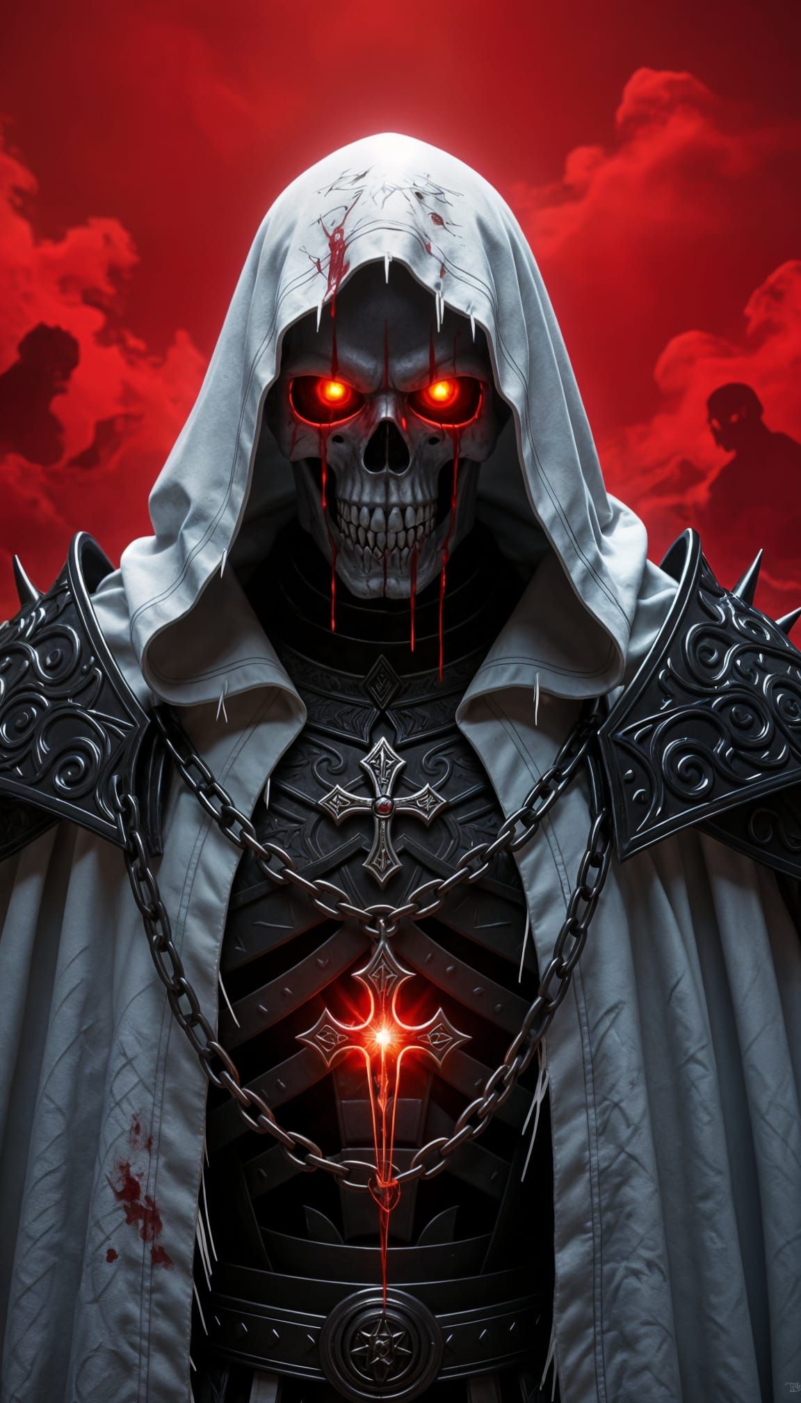 Undead Lich Overlord in Crimson Mist Abyss