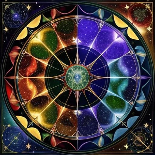 Wheel of the Year: Pagan Star Map in Sensual Realism