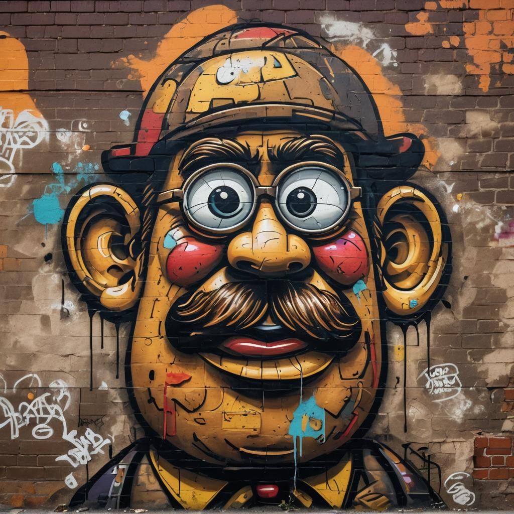 Mr. Potato Head as Urban Street Art