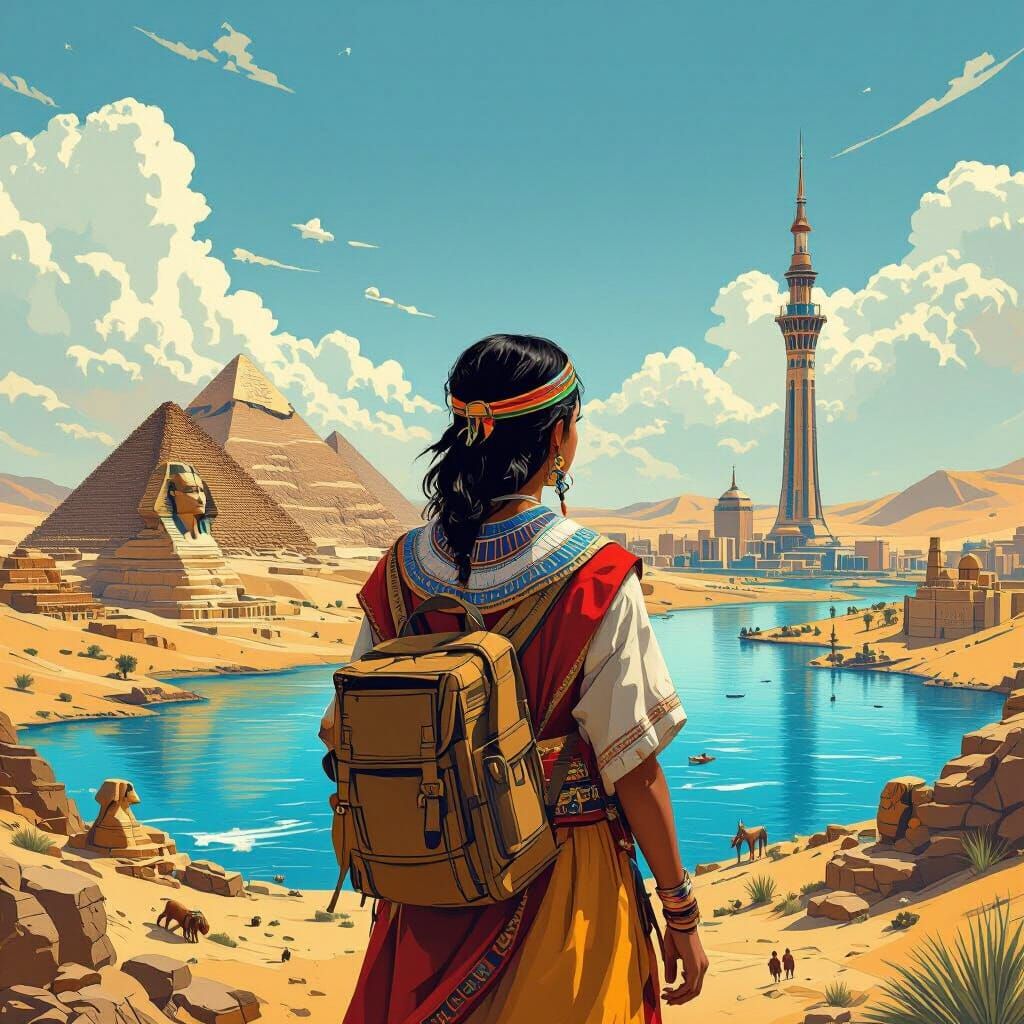 Egyptian Student Navigates Ancient and Modern Worlds