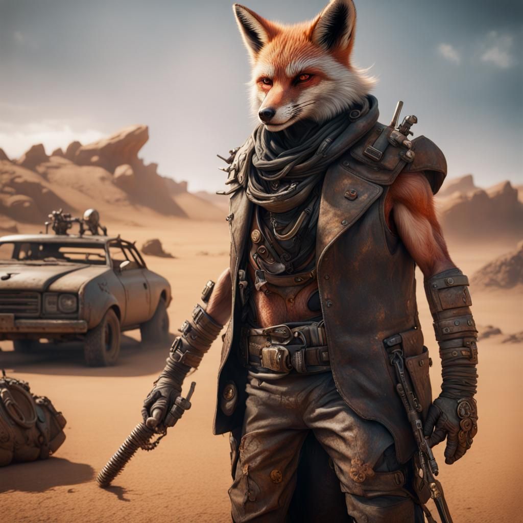 Mad Max Fox: Detailed Matte Painting in 8k