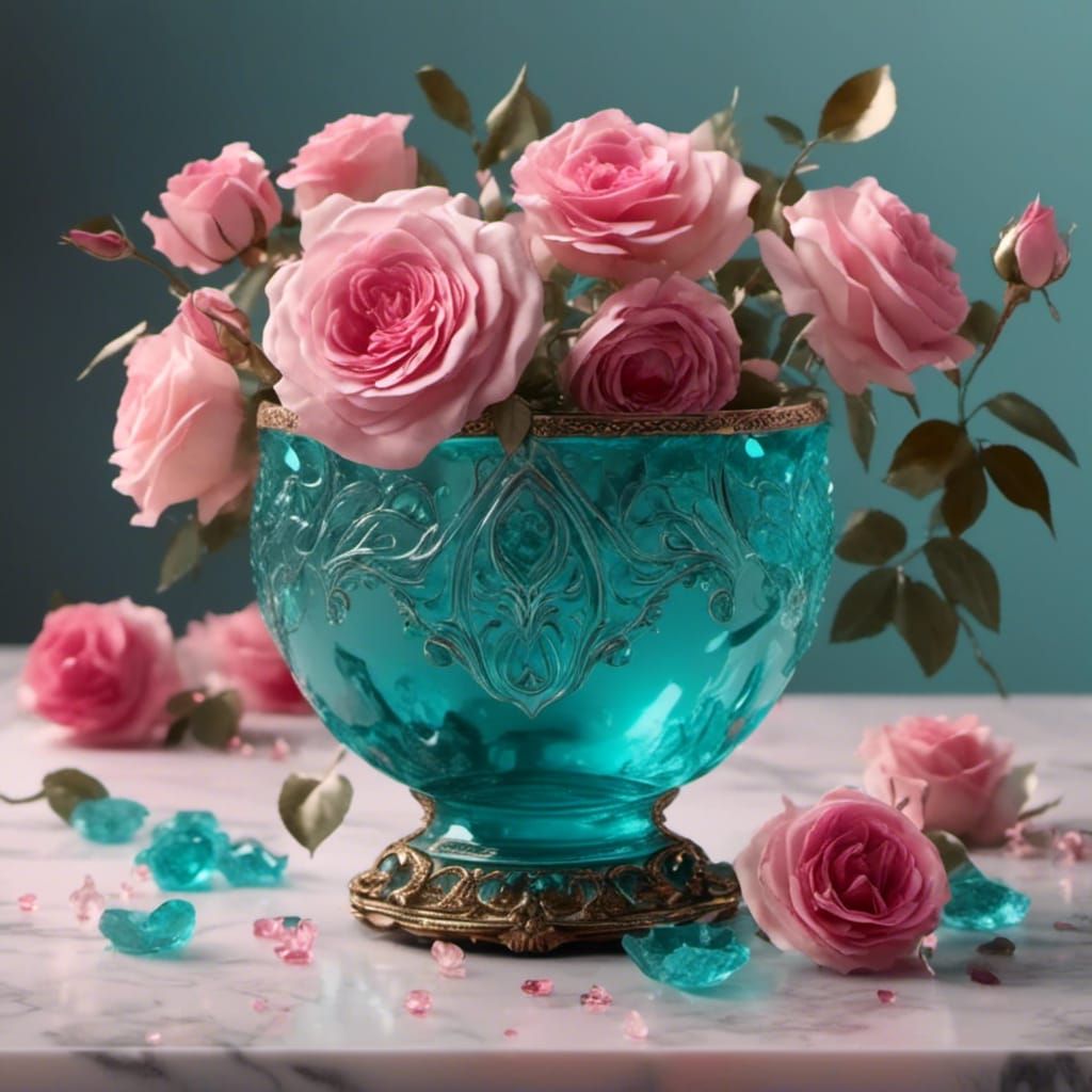 turquoise vase