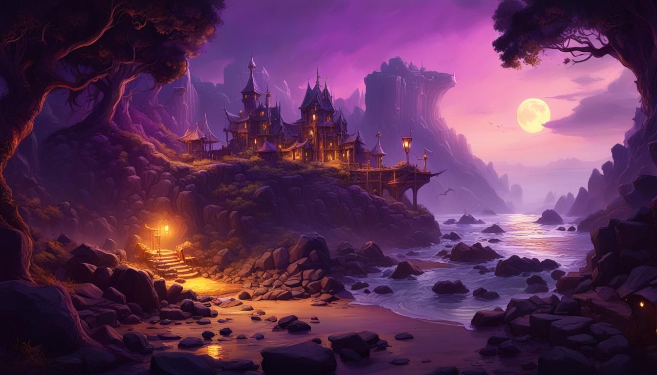 Taniwha Cove: Dark Fantasy Concept Art