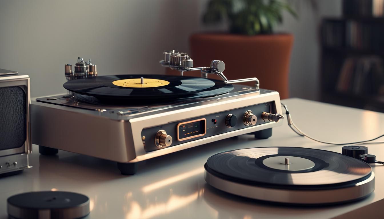 Retro Vinyl Meets Futuristic Sound System