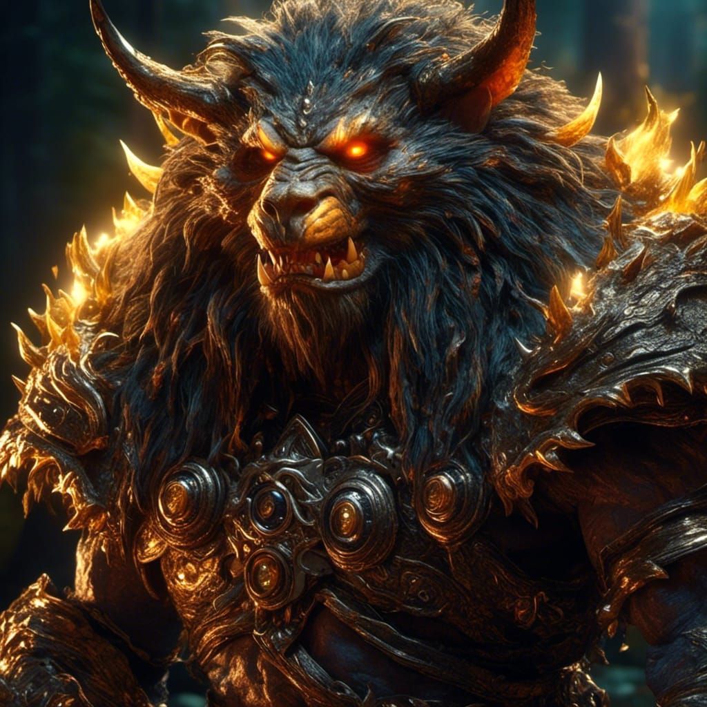 Bugbear Spellblade Portrait in Hyperrealism Style