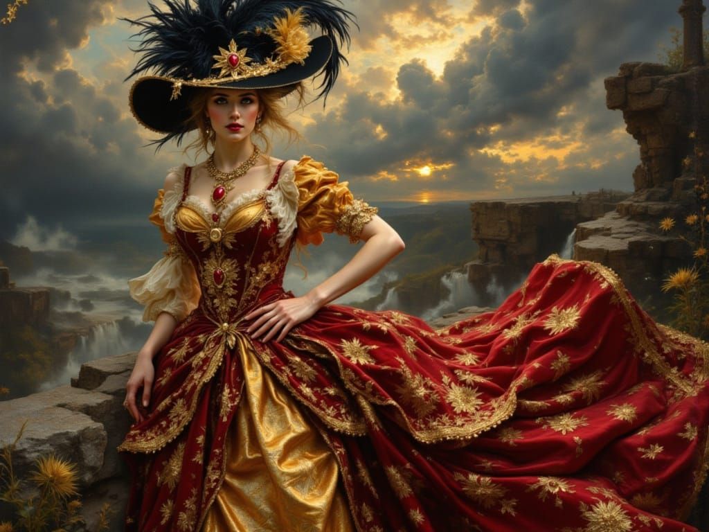 Her hat completes the look