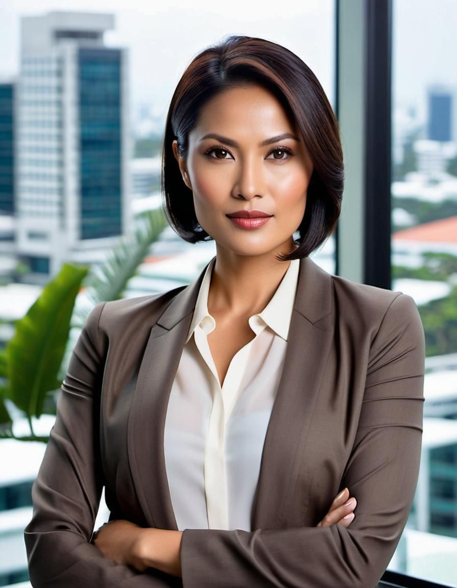 Stunning Indonesian Businesswoman Portrait in Office
