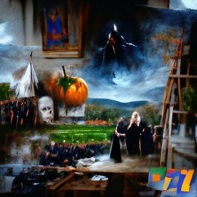 Eerie Halloween Jack-o'-Lantern Graphic