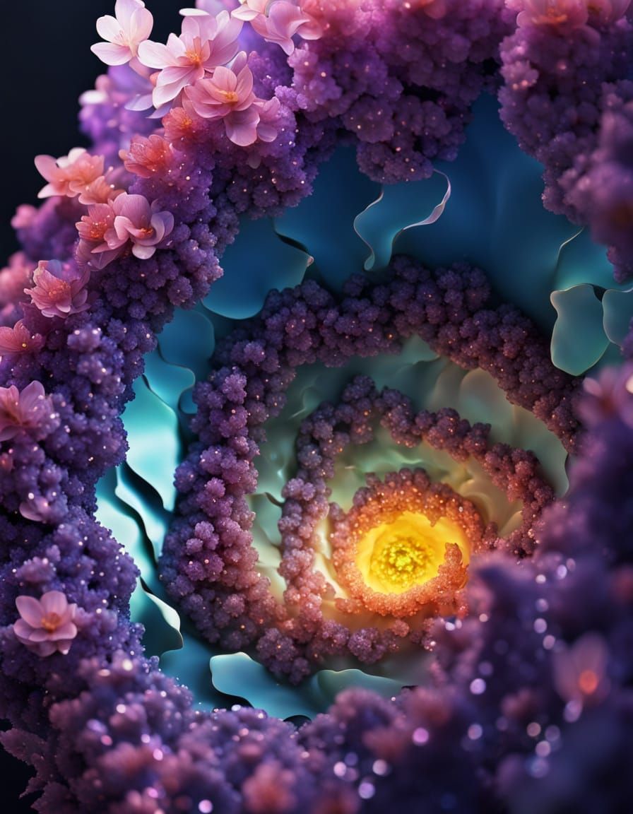 Surreal Geode Reveals Ikebana, Macro Photography