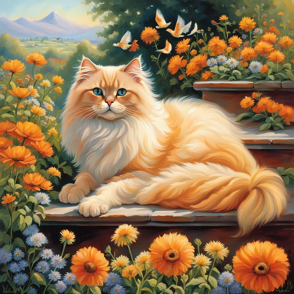 flame-point Himalayan cat