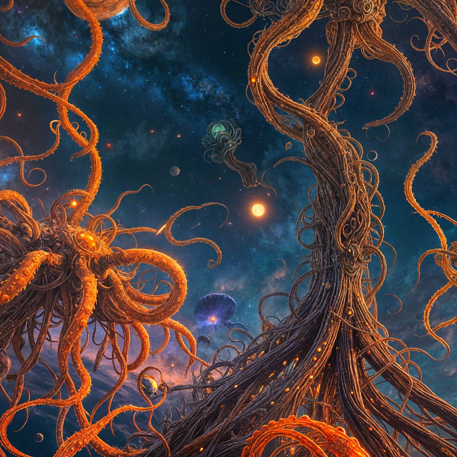 Eldritch Horror Consumes the Sun in Space