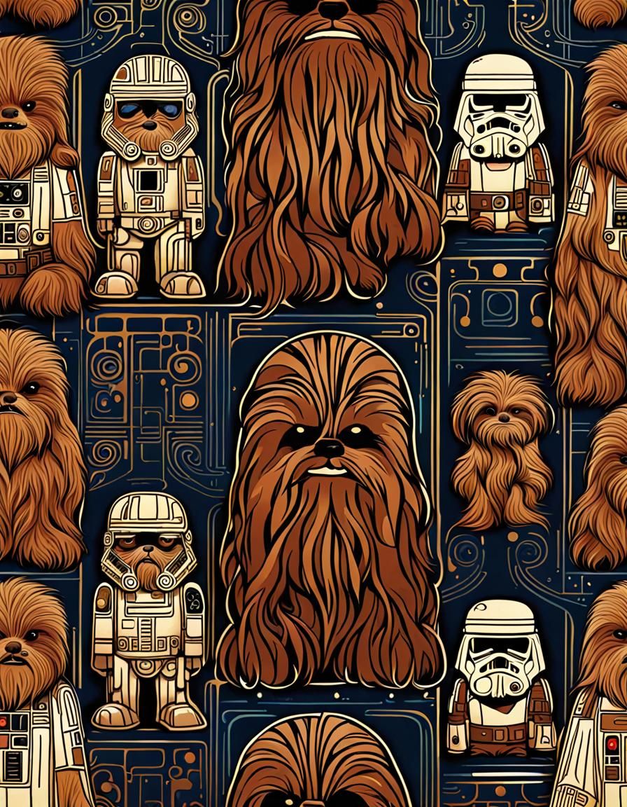 Chewbacca in Art Nouveau Splendor