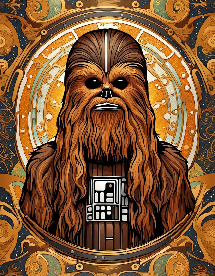 Exotic Chewbacca in Art Nouveau Splendor