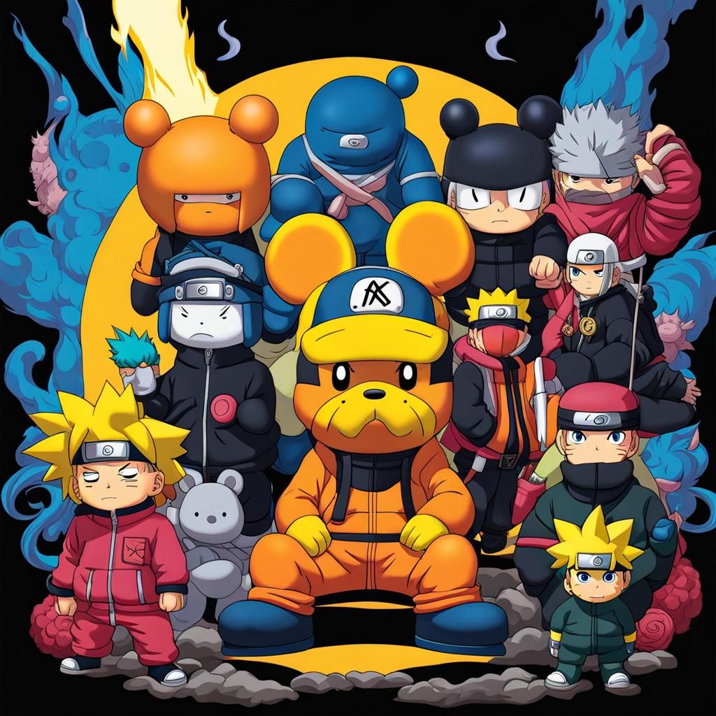 Naruto in Kaws Art Style