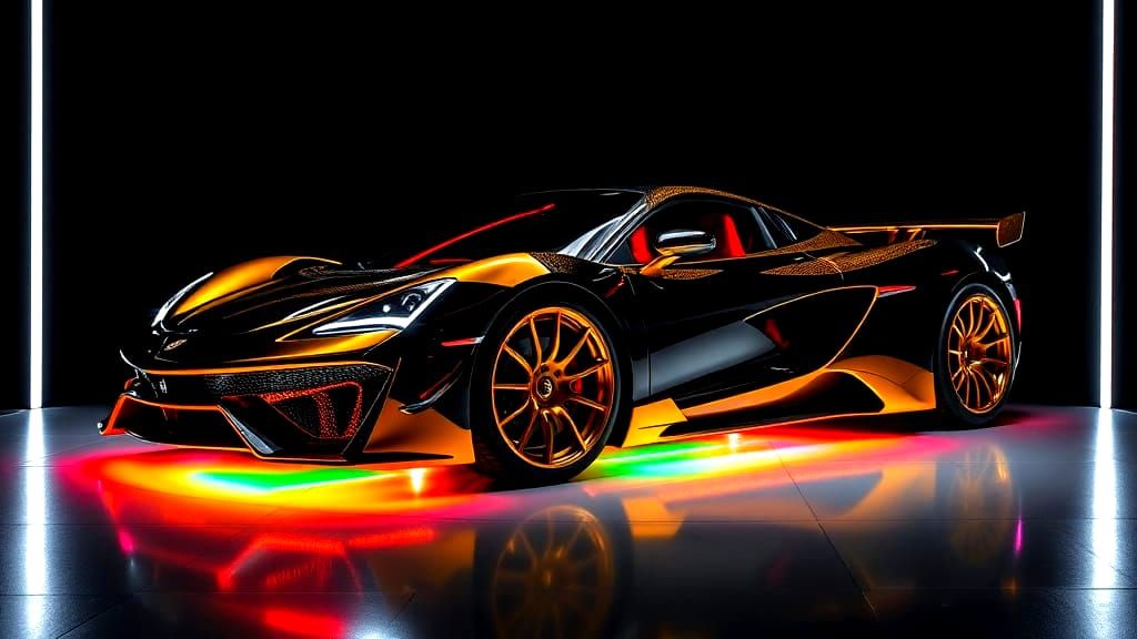 Futuristic Supercar with Art Deco Elements