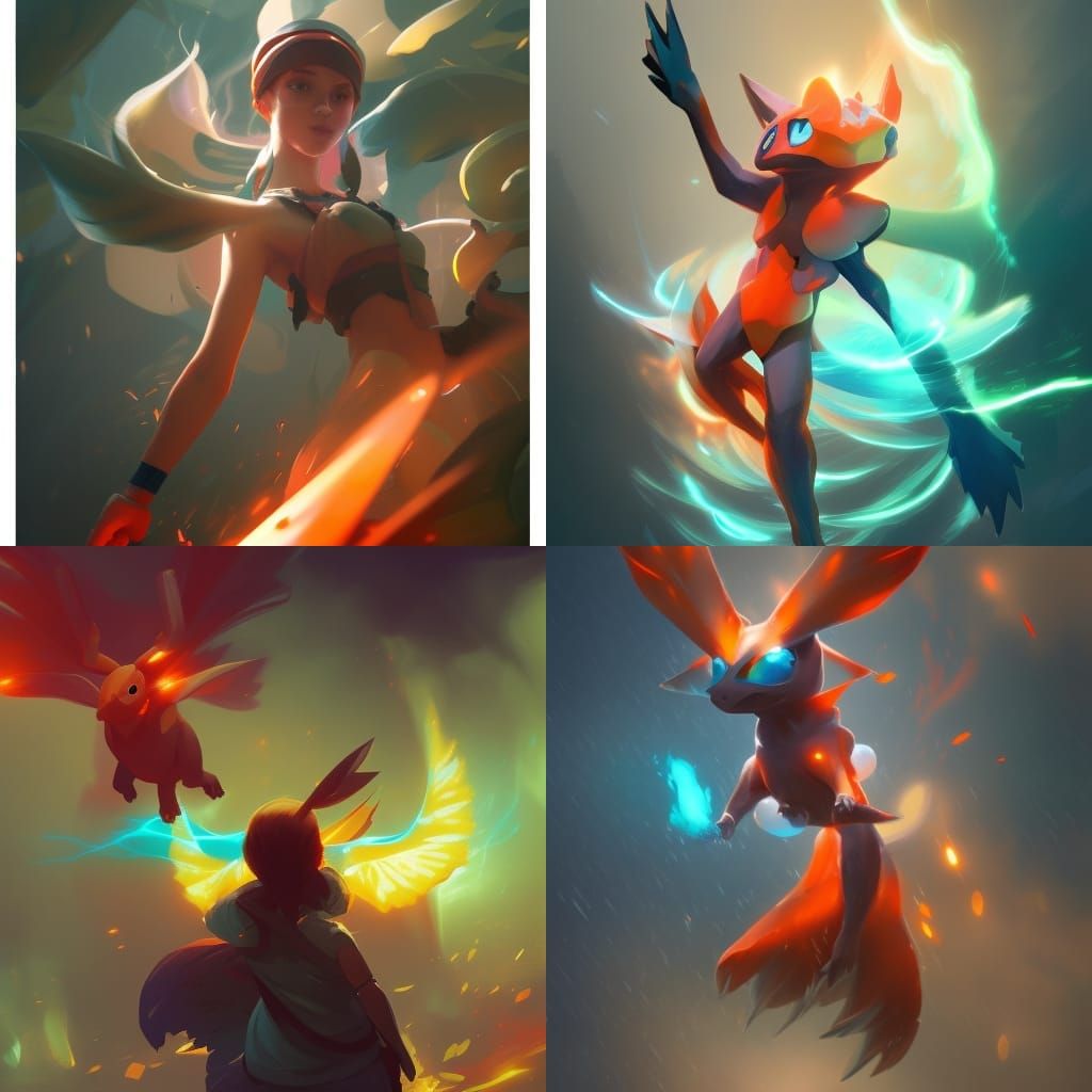 Hyperdetailed Pokémon Concept Art in Unreal Engine 5